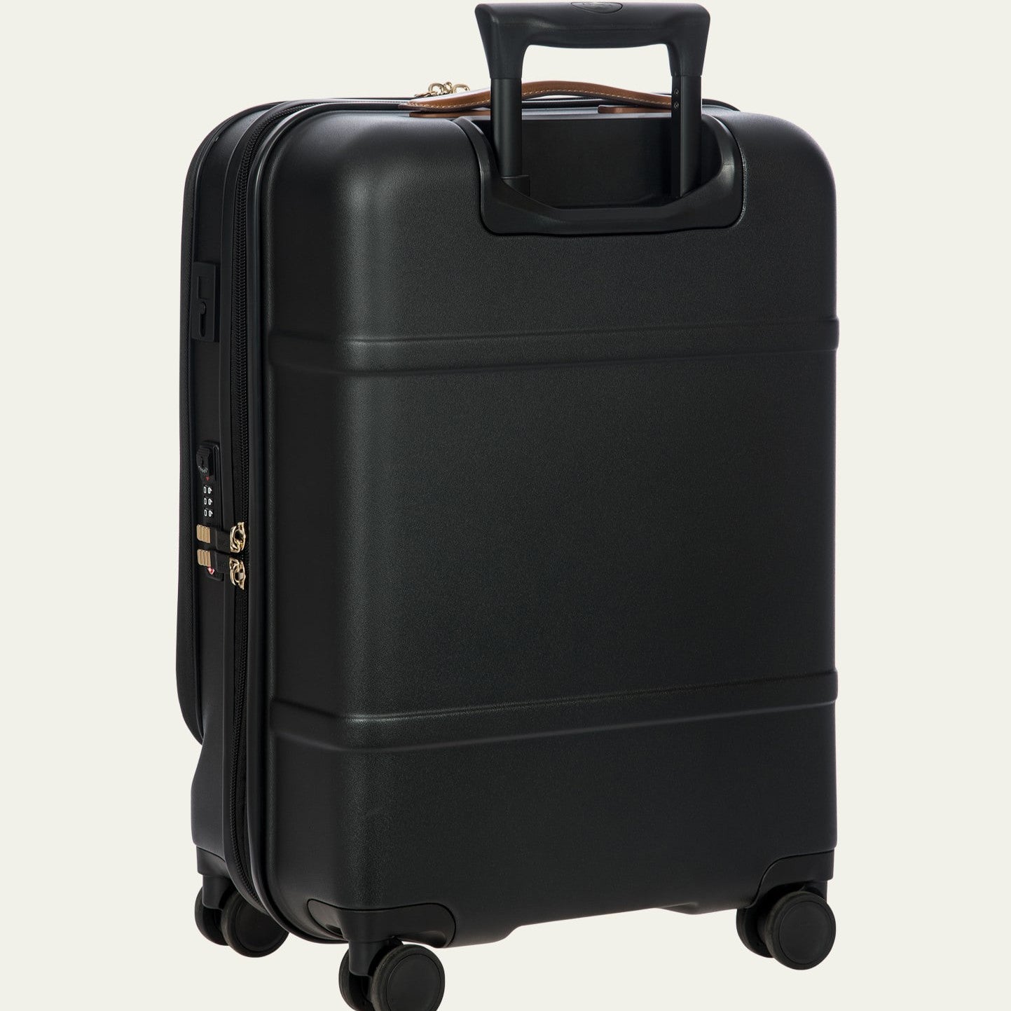 Matte Black Vintage Trim Compact Rolling Cabin Travel Case with Forward Access Pocket