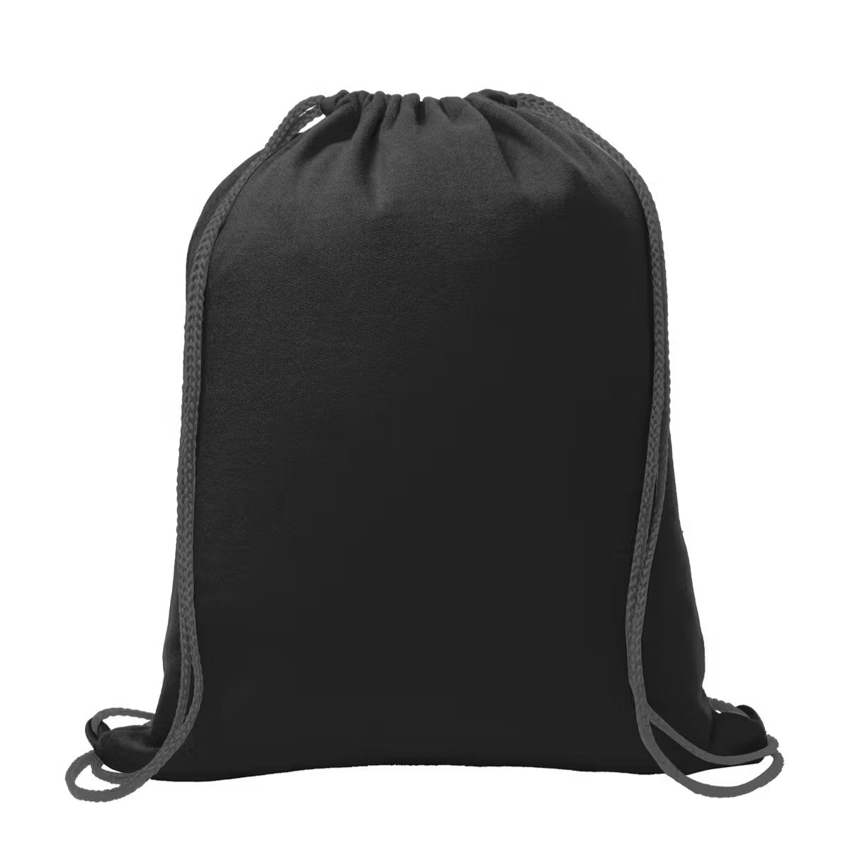Solid Tone Soft Textile Gathered Top Leisure Carry Sack Optional Front Slip Pocket