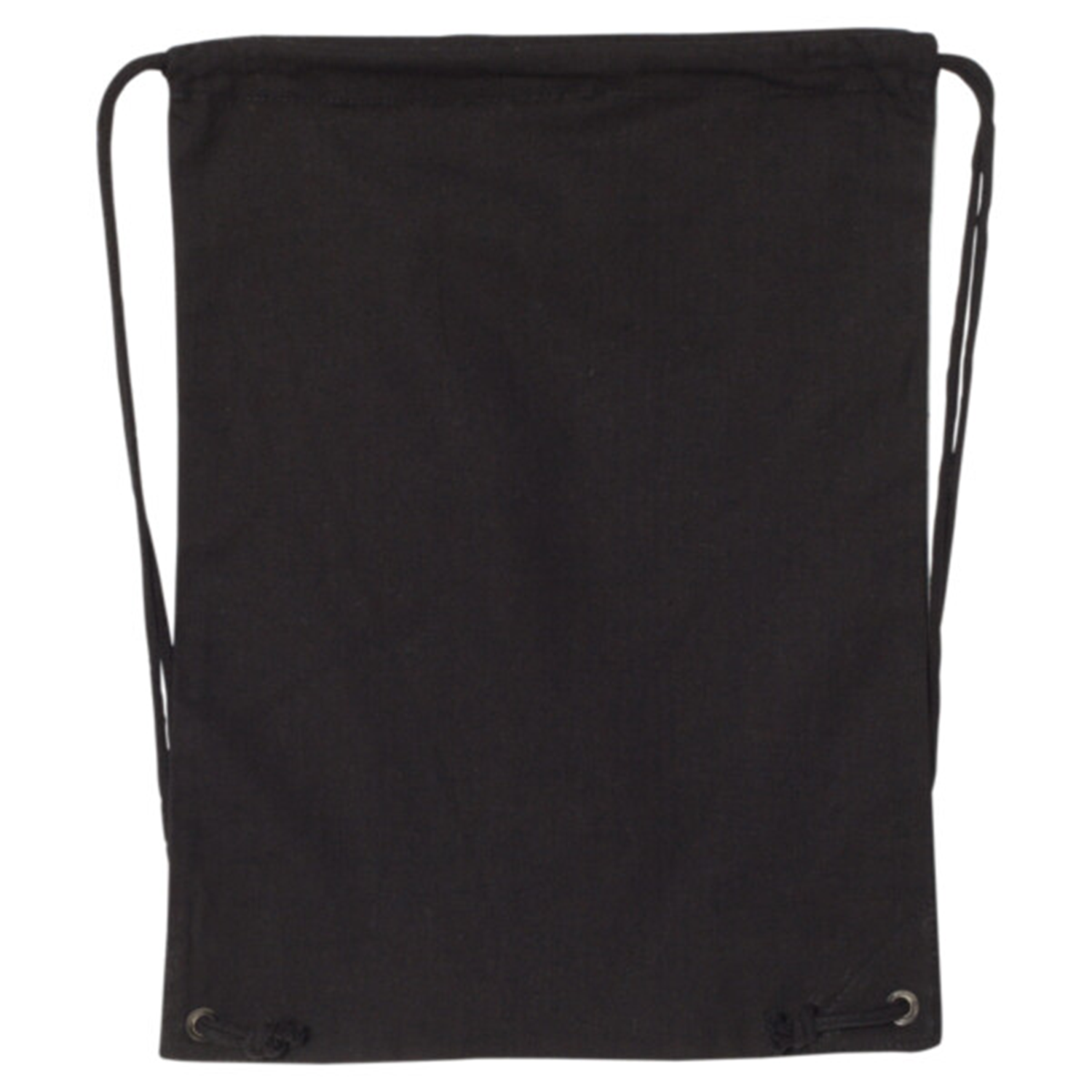 Blank Rectangular Fabric Gathered-Top Carry Sack with Cord Loop Back Supports