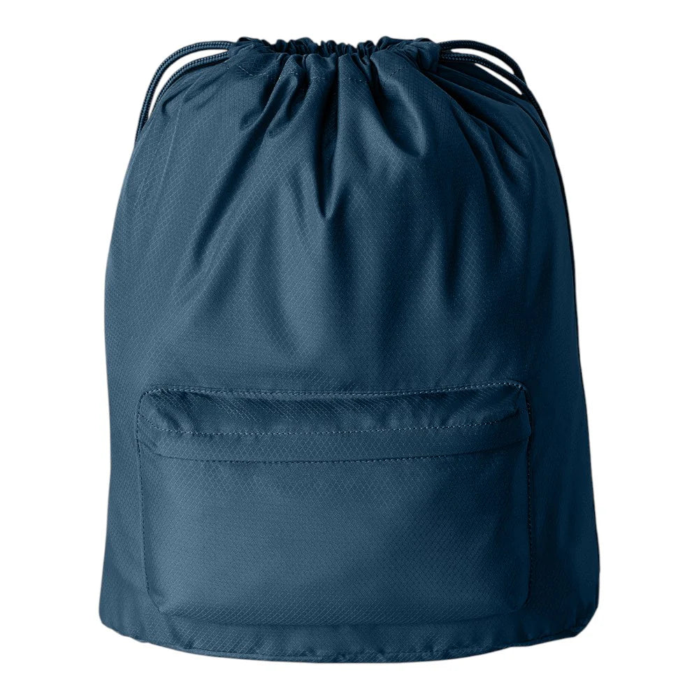 Gathered-Top Leisure Sack with External Front Pouch