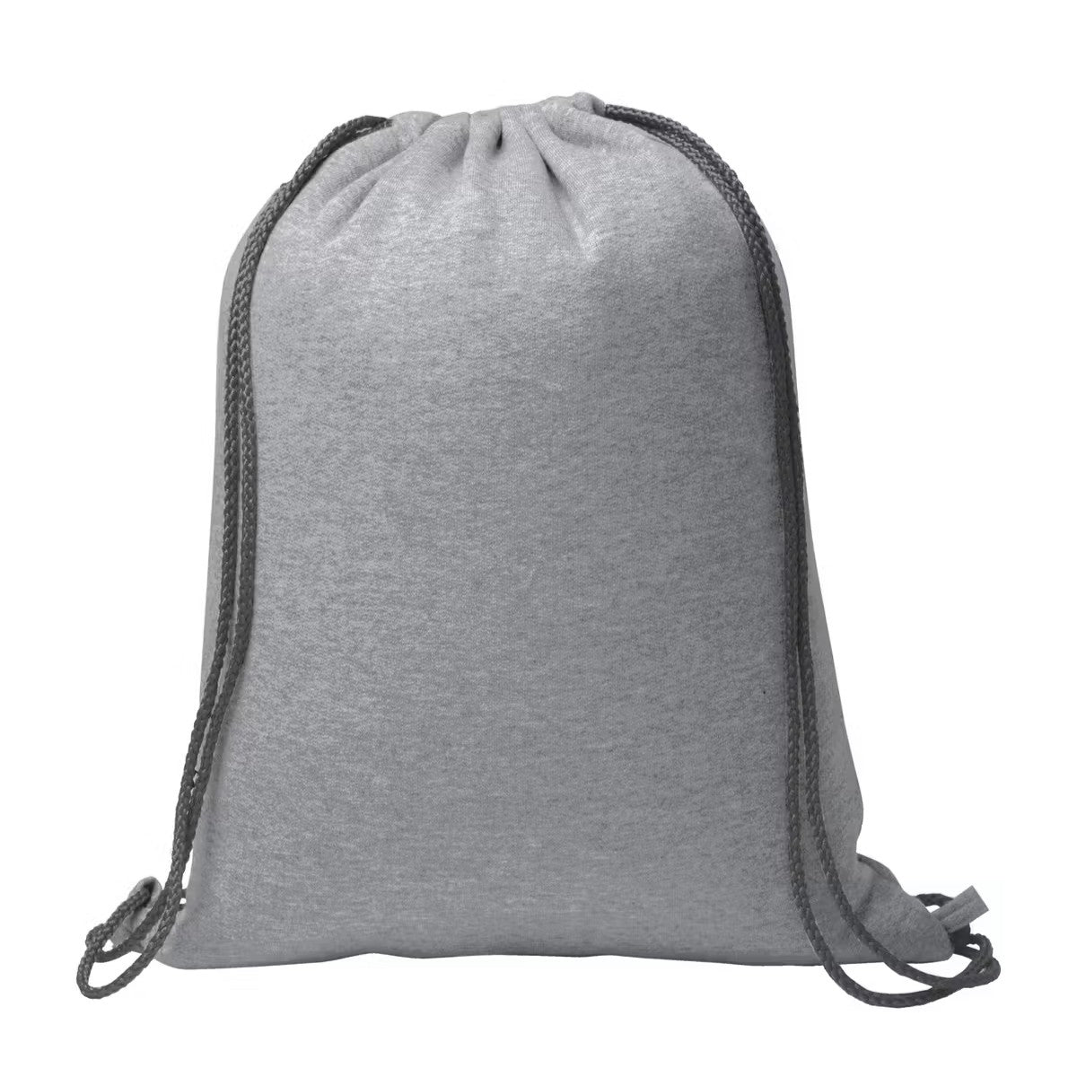 Solid Tone Soft Textile Gathered Top Leisure Carry Sack Optional Front Slip Pocket