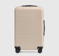Pale Cream Horizontal Groove Compact Cabin-Sized Rolling Travel Carryall