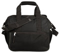 Solid Black Multi-Compartment Utility Carry Tool Bag Dual Grip Fixtures Removable Shoulder Hardware